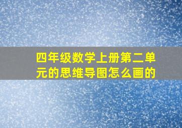 四年级数学上册第二单元的思维导图怎么画的