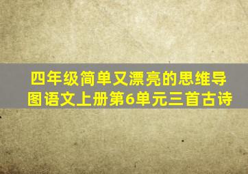 四年级简单又漂亮的思维导图语文上册第6单元三首古诗