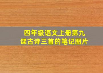 四年级语文上册第九课古诗三首的笔记图片