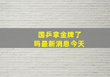 国乒拿金牌了吗最新消息今天