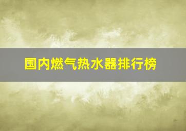 国内燃气热水器排行榜