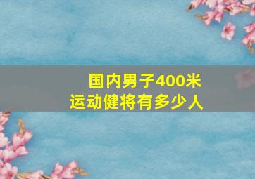 国内男子400米运动健将有多少人