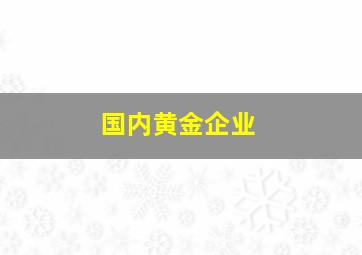 国内黄金企业