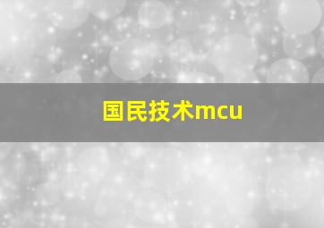 国民技术mcu