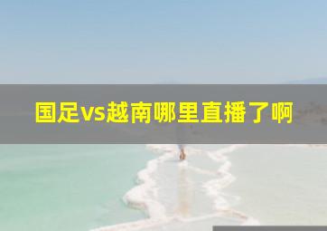 国足vs越南哪里直播了啊