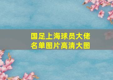 国足上海球员大佬名单图片高清大图