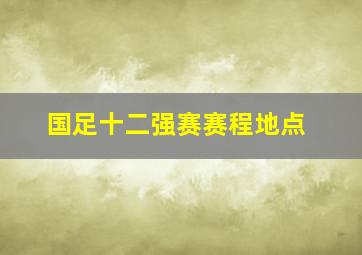 国足十二强赛赛程地点