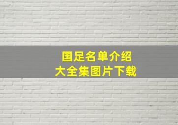 国足名单介绍大全集图片下载