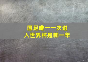 国足唯一一次进入世界杯是哪一年