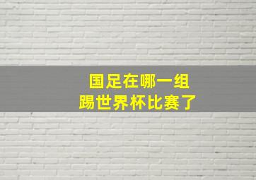 国足在哪一组踢世界杯比赛了