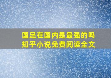 国足在国内是最强的吗知乎小说免费阅读全文