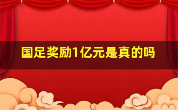 国足奖励1亿元是真的吗