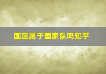 国足属于国家队吗知乎