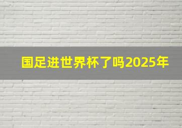 国足进世界杯了吗2025年