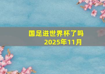 国足进世界杯了吗2025年11月