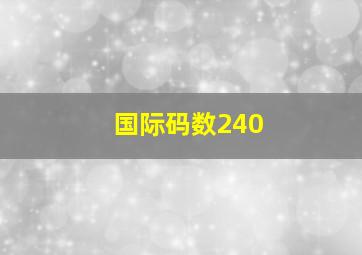 国际码数240