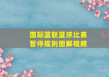 国际篮联篮球比赛暂停规则图解视频