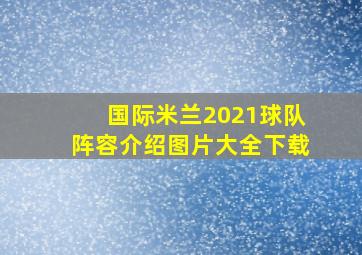 国际米兰2021球队阵容介绍图片大全下载