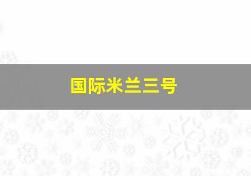 国际米兰三号