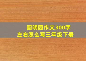 圆明园作文300字左右怎么写三年级下册