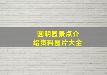 圆明园景点介绍资料图片大全