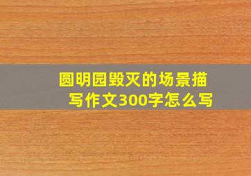 圆明园毁灭的场景描写作文300字怎么写