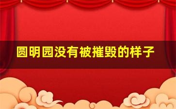 圆明园没有被摧毁的样子