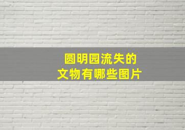 圆明园流失的文物有哪些图片