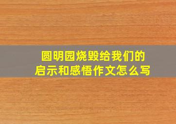 圆明园烧毁给我们的启示和感悟作文怎么写