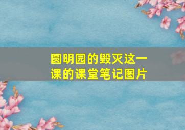 圆明园的毁灭这一课的课堂笔记图片