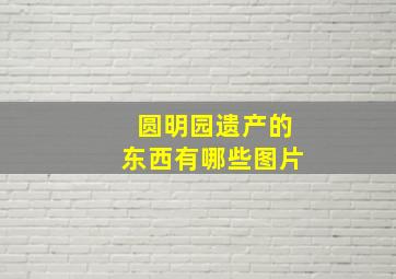 圆明园遗产的东西有哪些图片