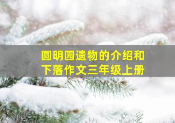 圆明园遗物的介绍和下落作文三年级上册