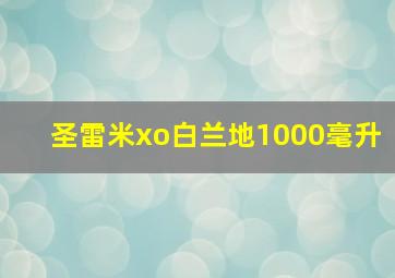 圣雷米xo白兰地1000毫升