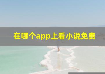 在哪个app上看小说免费