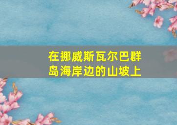 在挪威斯瓦尔巴群岛海岸边的山坡上