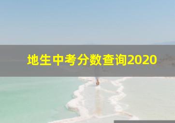 地生中考分数查询2020