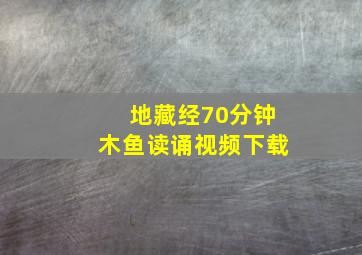 地藏经70分钟木鱼读诵视频下载