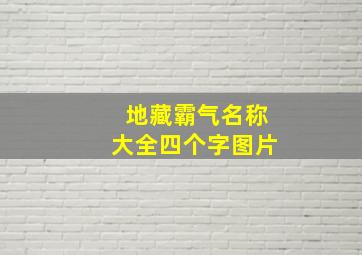 地藏霸气名称大全四个字图片