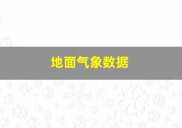 地面气象数据