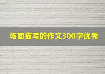 场面描写的作文300字优秀