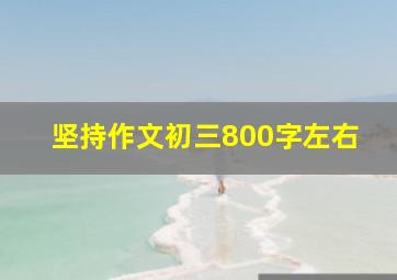 坚持作文初三800字左右