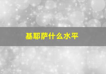 基耶萨什么水平