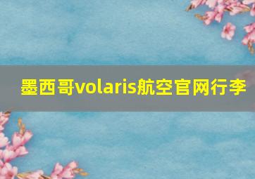 墨西哥volaris航空官网行李