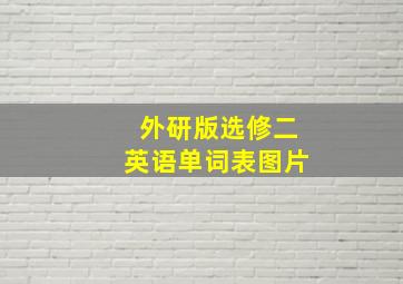 外研版选修二英语单词表图片