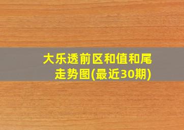 大乐透前区和值和尾走势图(最近30期)