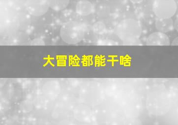 大冒险都能干啥