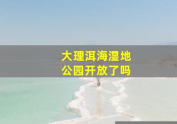 大理洱海湿地公园开放了吗