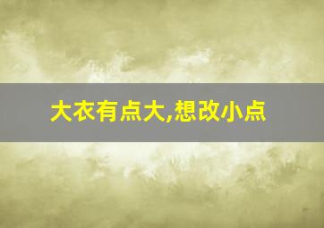 大衣有点大,想改小点