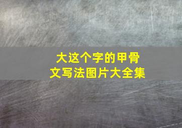 大这个字的甲骨文写法图片大全集