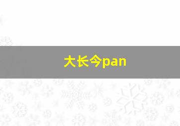 大长今pan